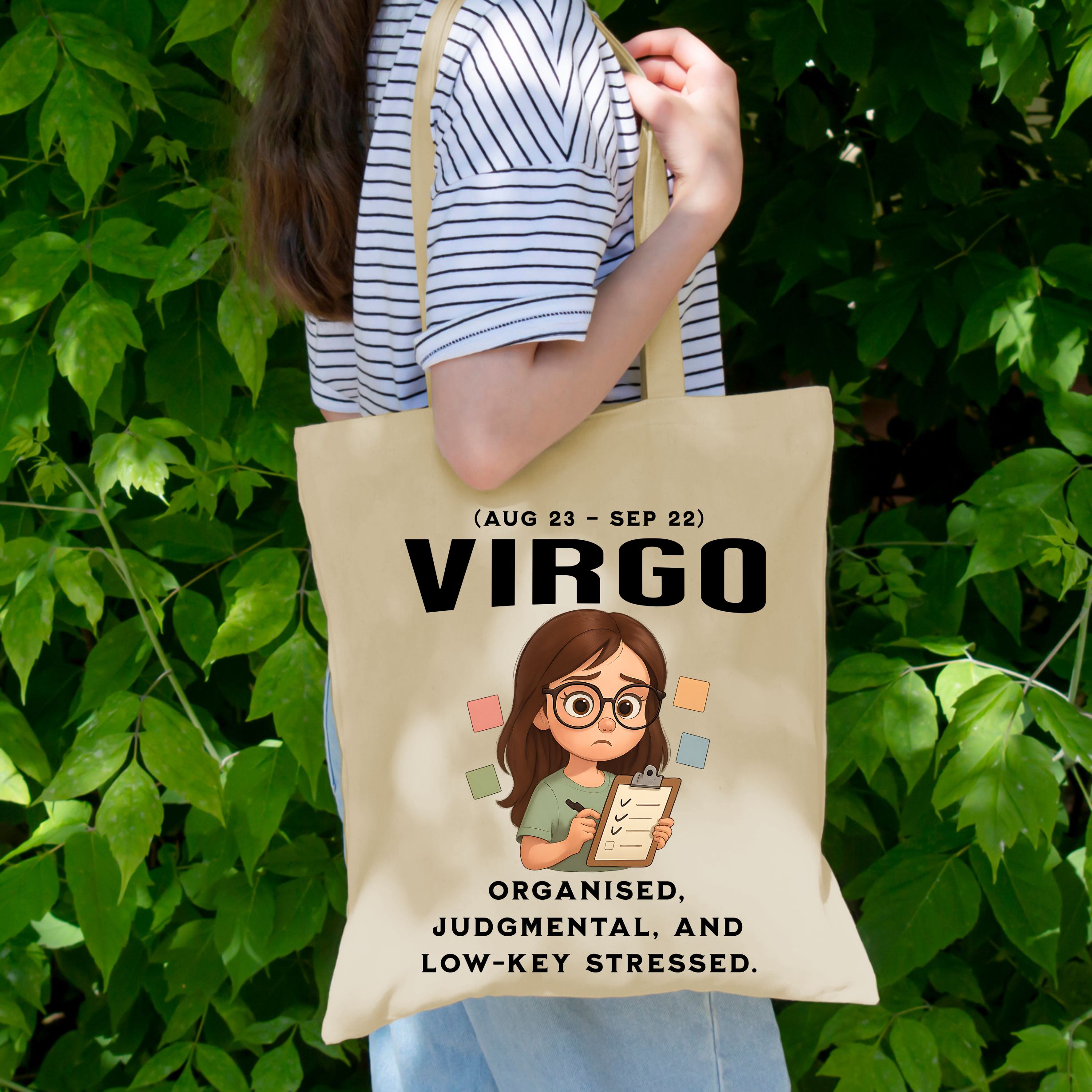 Virgo Zodiac Tote Bag – Funny Astrology Star Sign Gift (Aug 23 – Sep 22) - Image 13