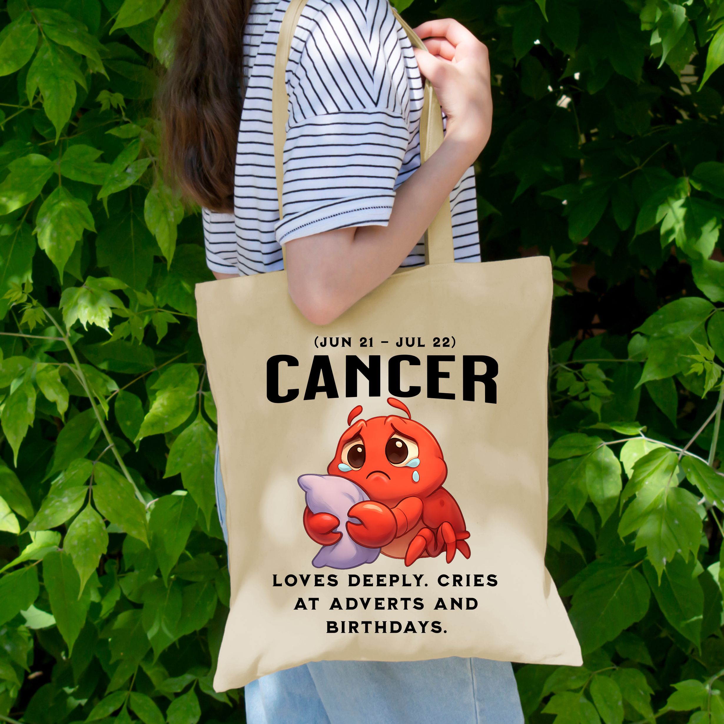 Cancer Zodiac Tote Bag – Funny Astrology Star Sign Gift (Jun 21 – Jul 22) - Image 13
