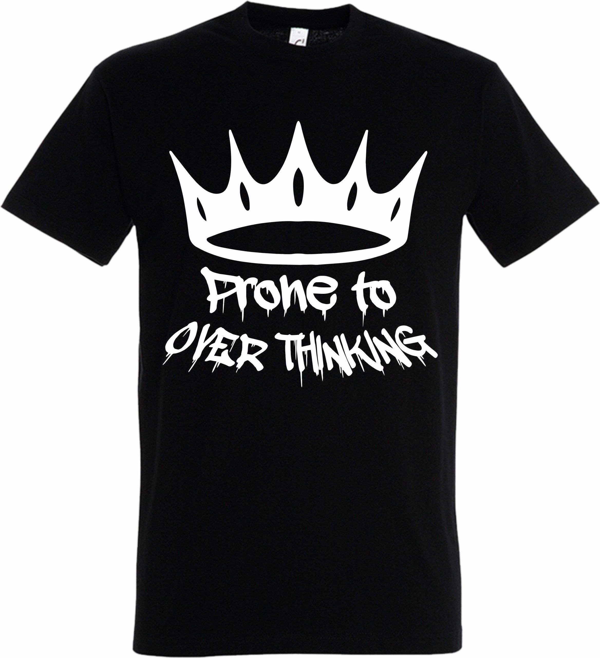 Prone to Over Thinking Crown Design T-Shirt
