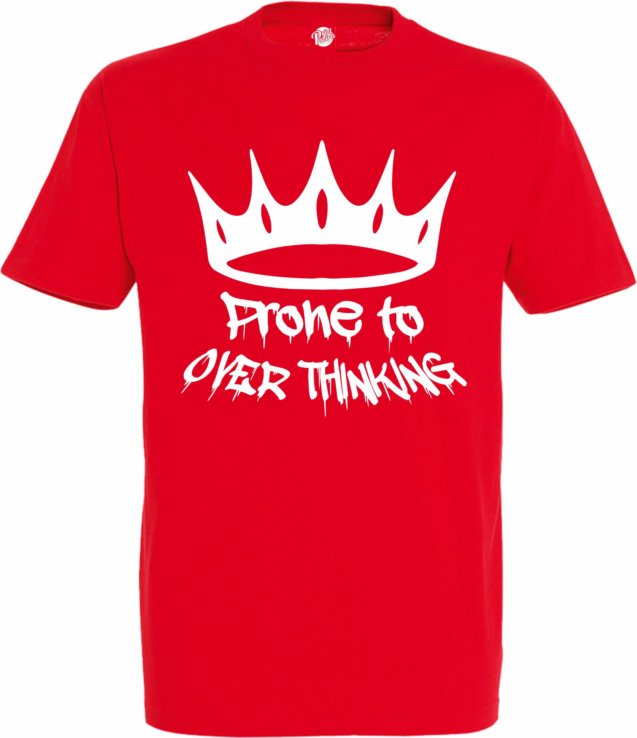 Prone to Over Thinking Crown Design T-Shirt - Image 6