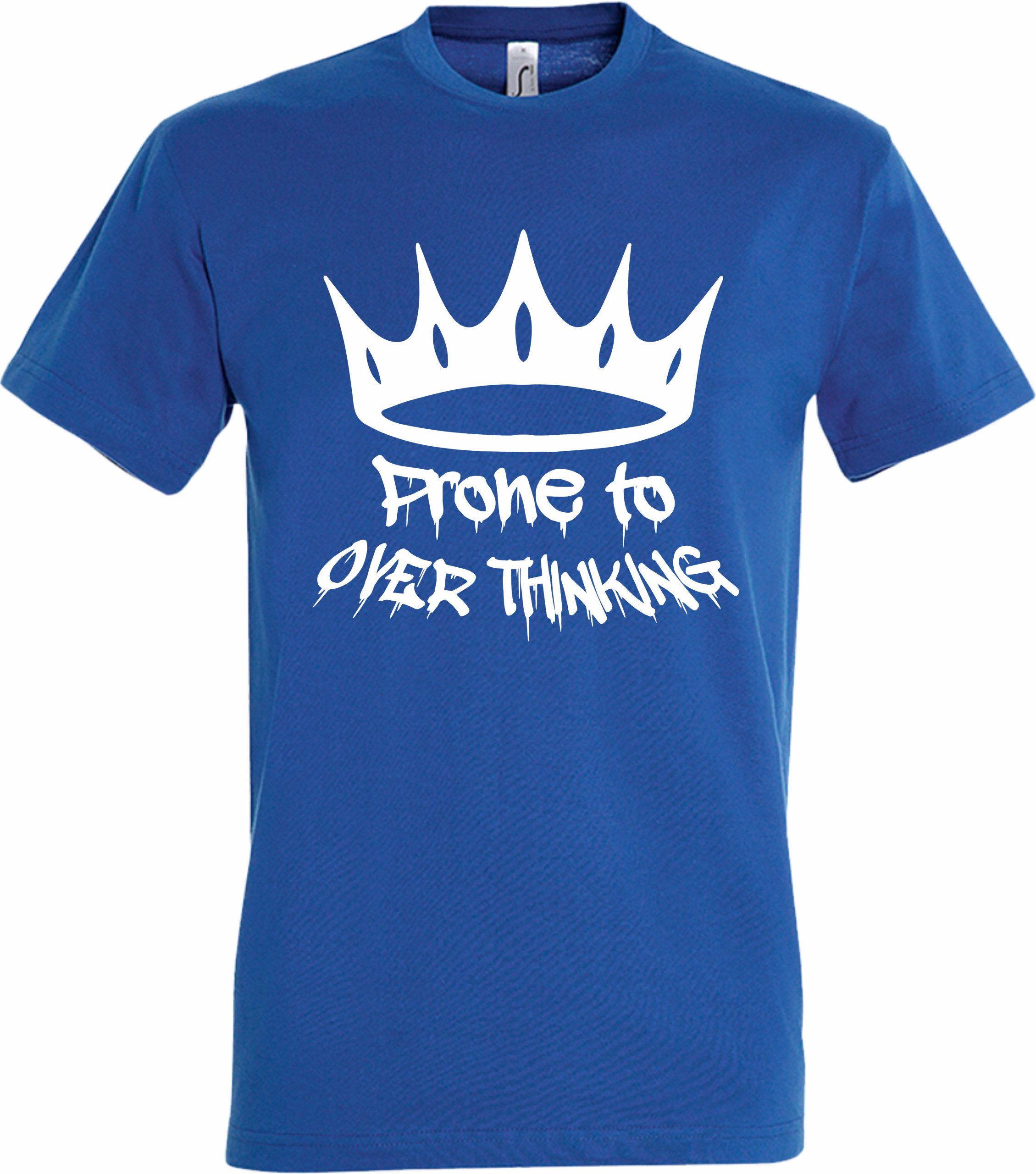 Prone to Over Thinking Crown Design T-Shirt - Image 5