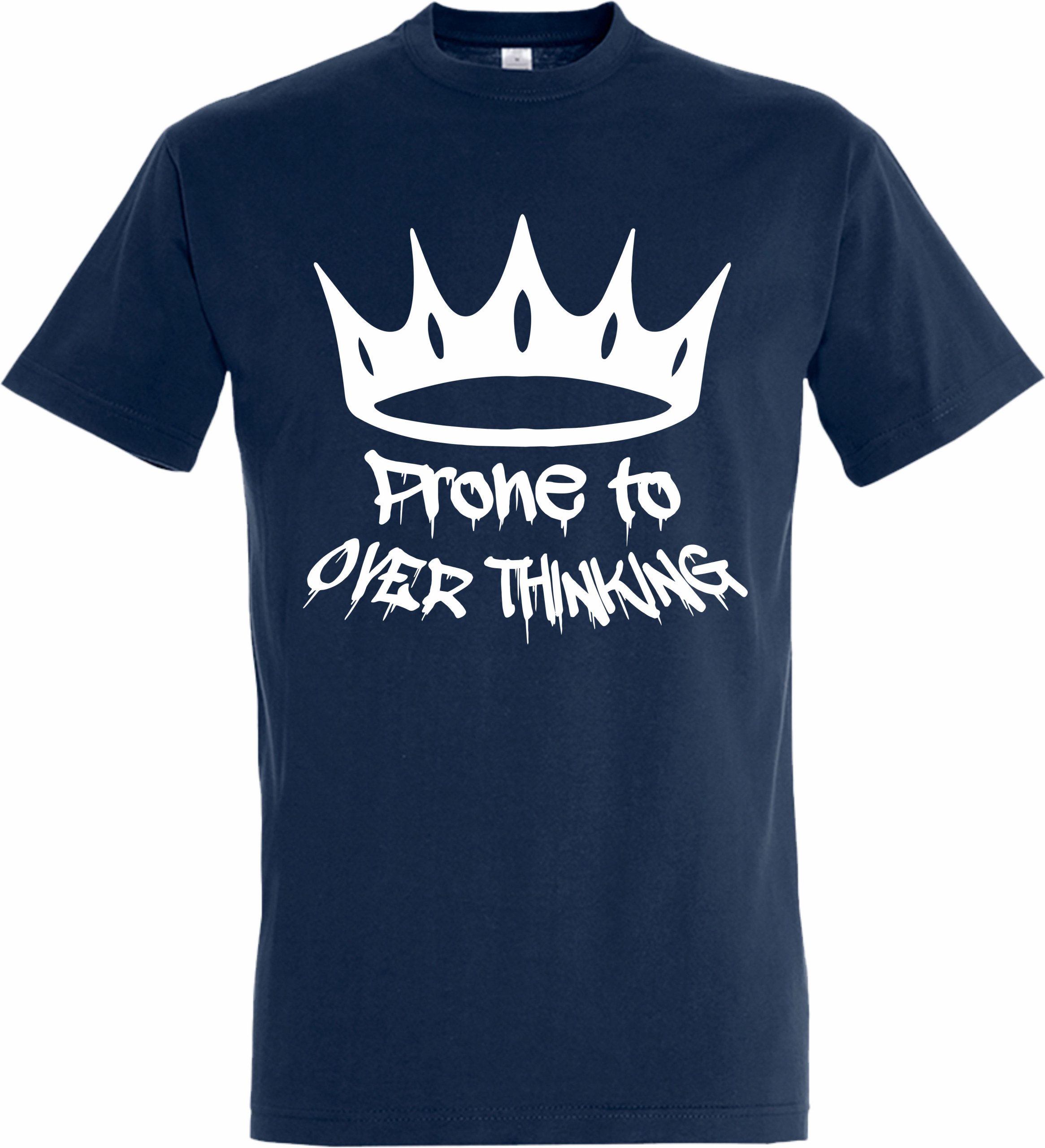 Prone to Over Thinking Crown Design T-Shirt - Image 4