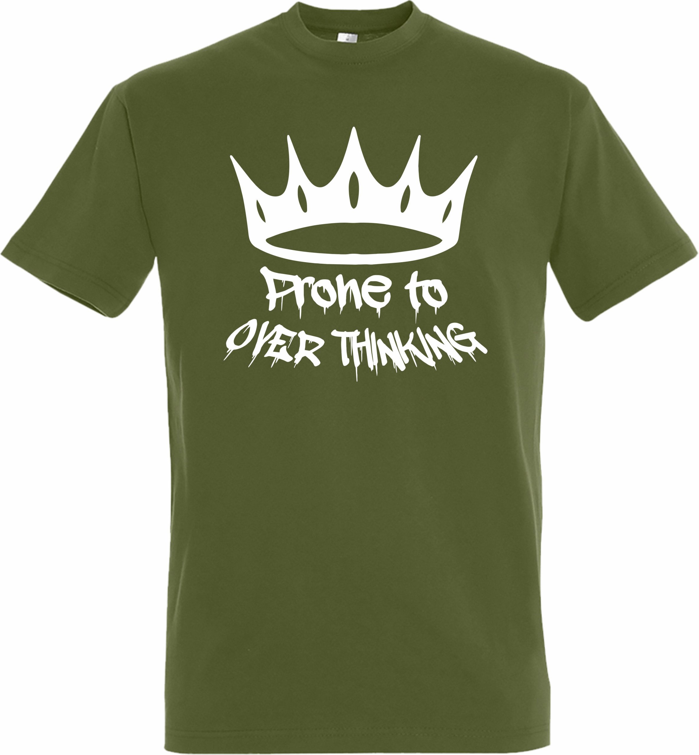 Prone to Over Thinking Crown Design T-Shirt - Image 3