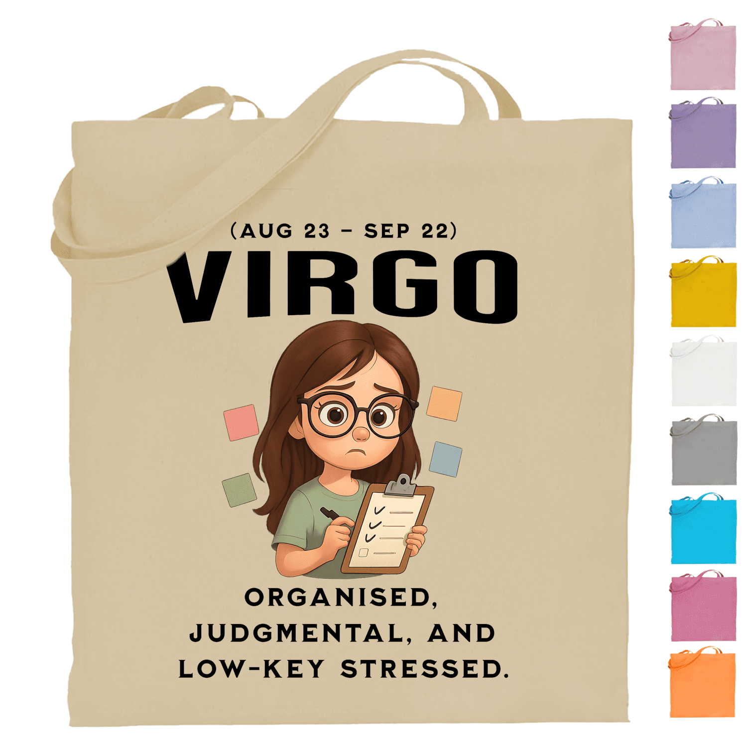 Virgo Zodiac Tote Bag – Funny Astrology Star Sign Gift (Aug 23 – Sep 22)