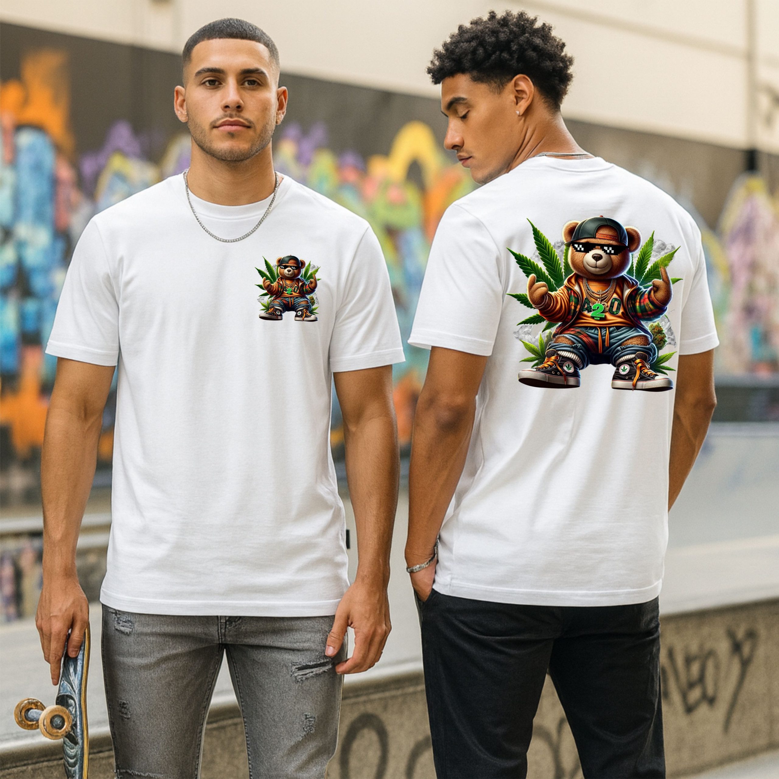 420 Cool Gangsta Bear T-Shirt - Image 8