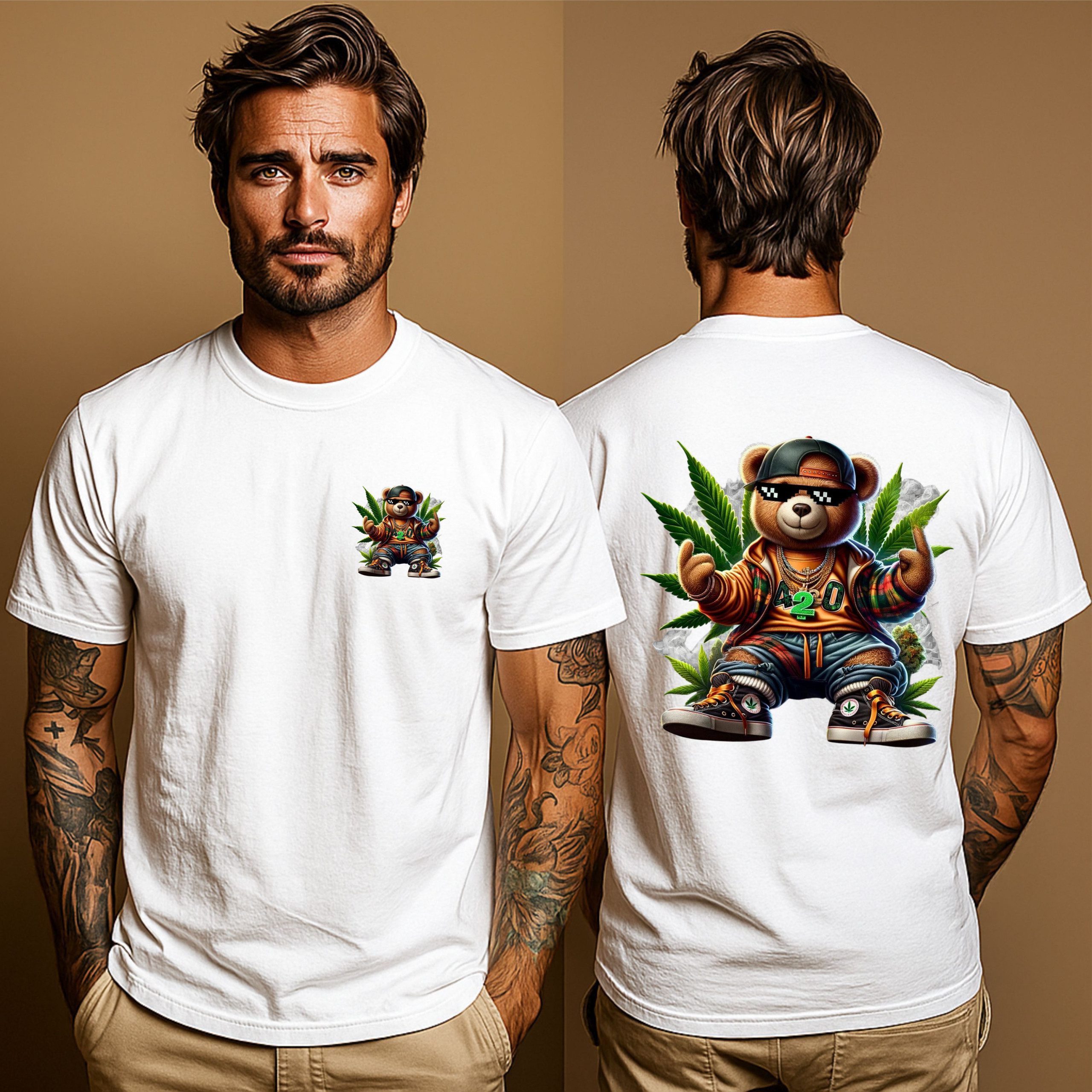 420 Cool Gangsta Bear T-Shirt - Image 11