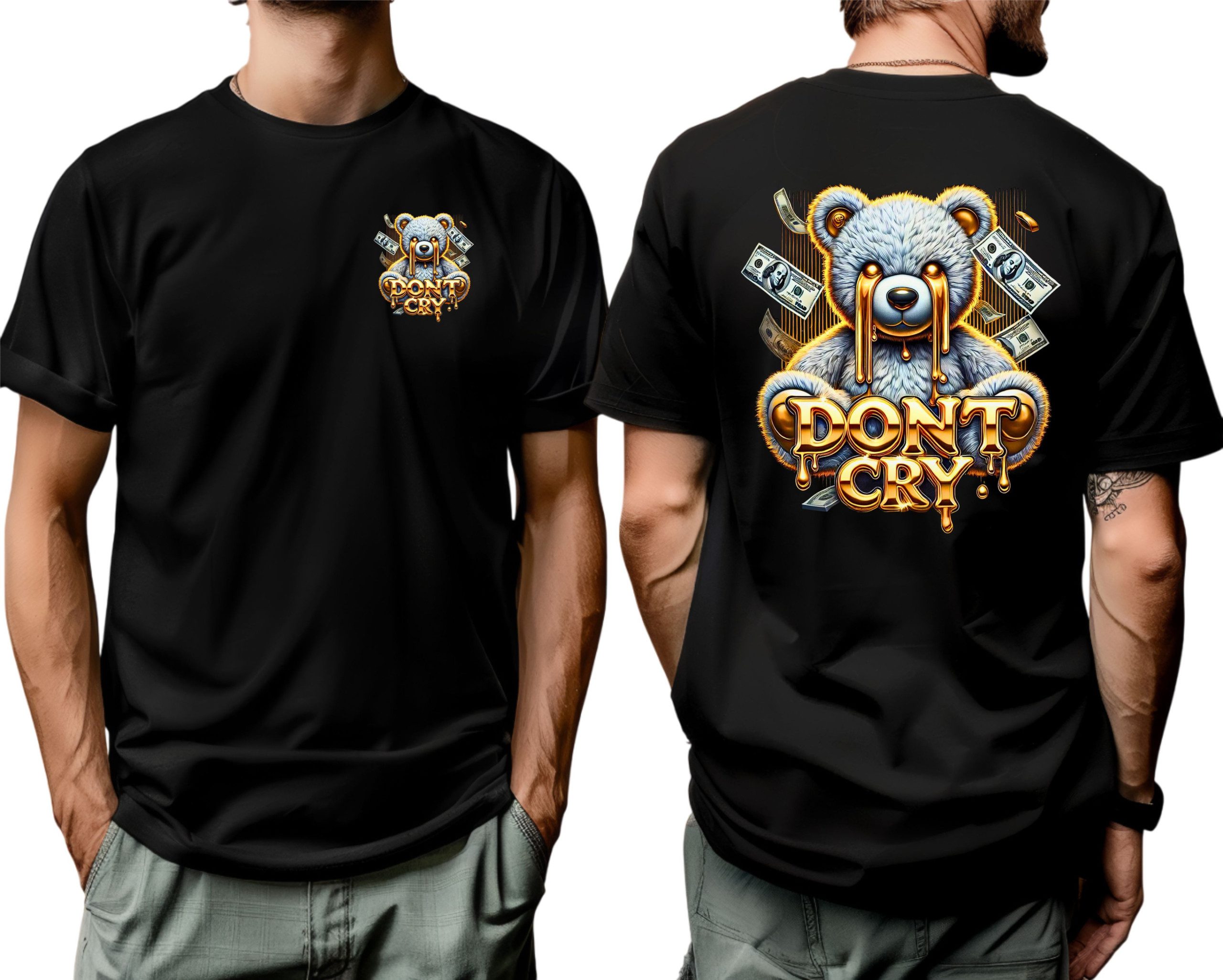 Don’t Cry Money Bear T-Shirt - Image 13