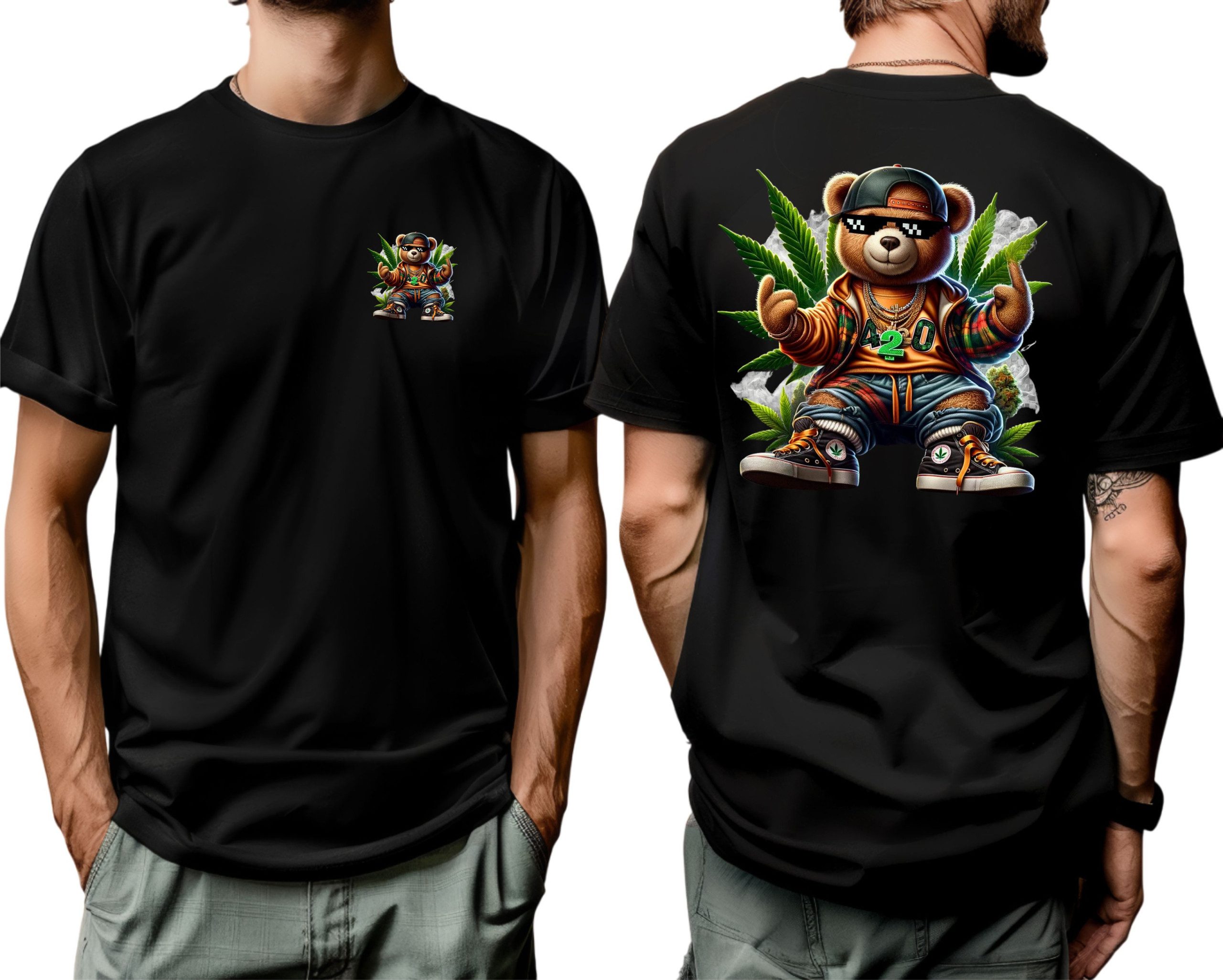 420 Cool Gangsta Bear T-Shirt - Image 12