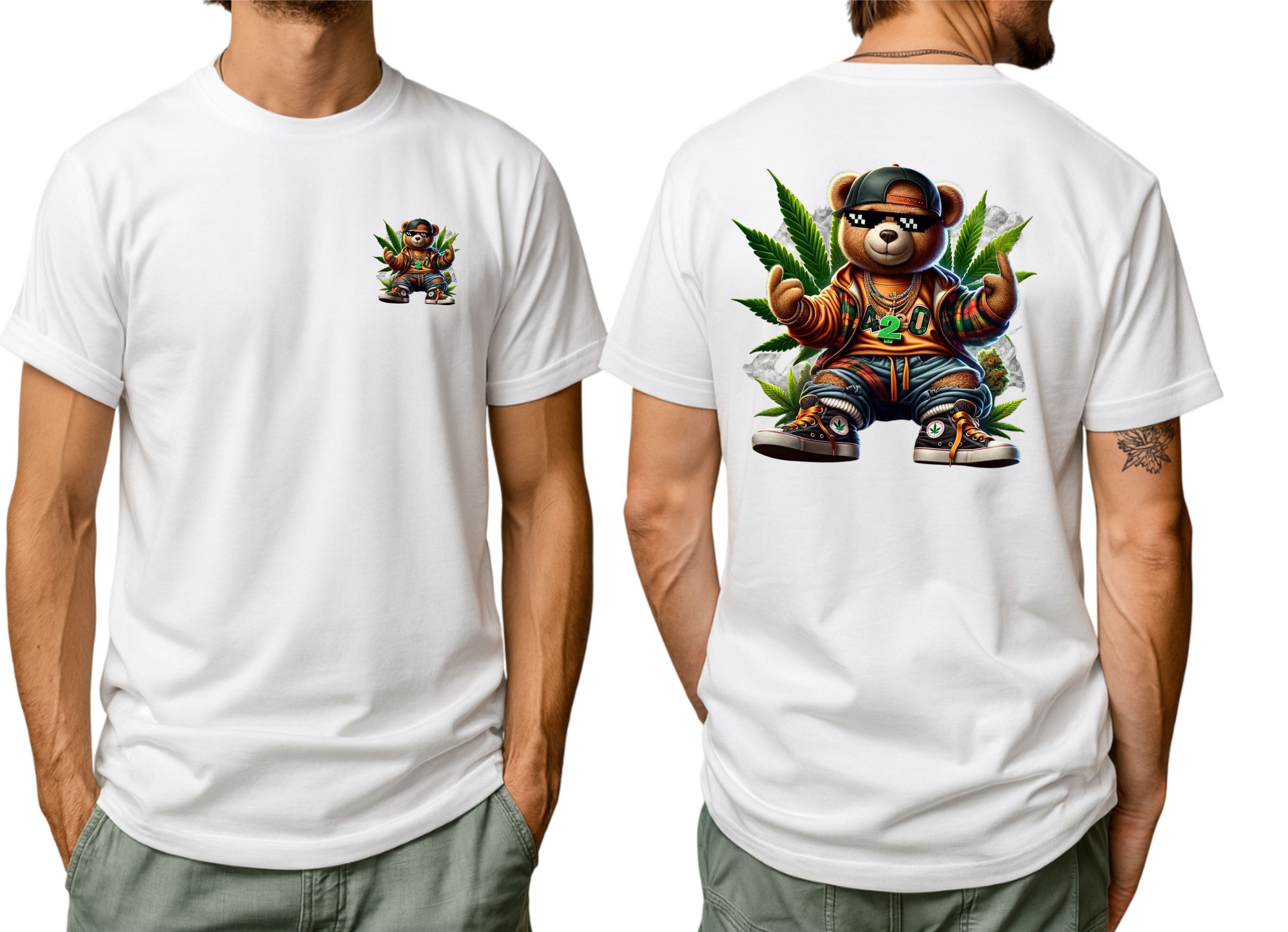 420 Cool Gangsta Bear T-Shirt - Image 13