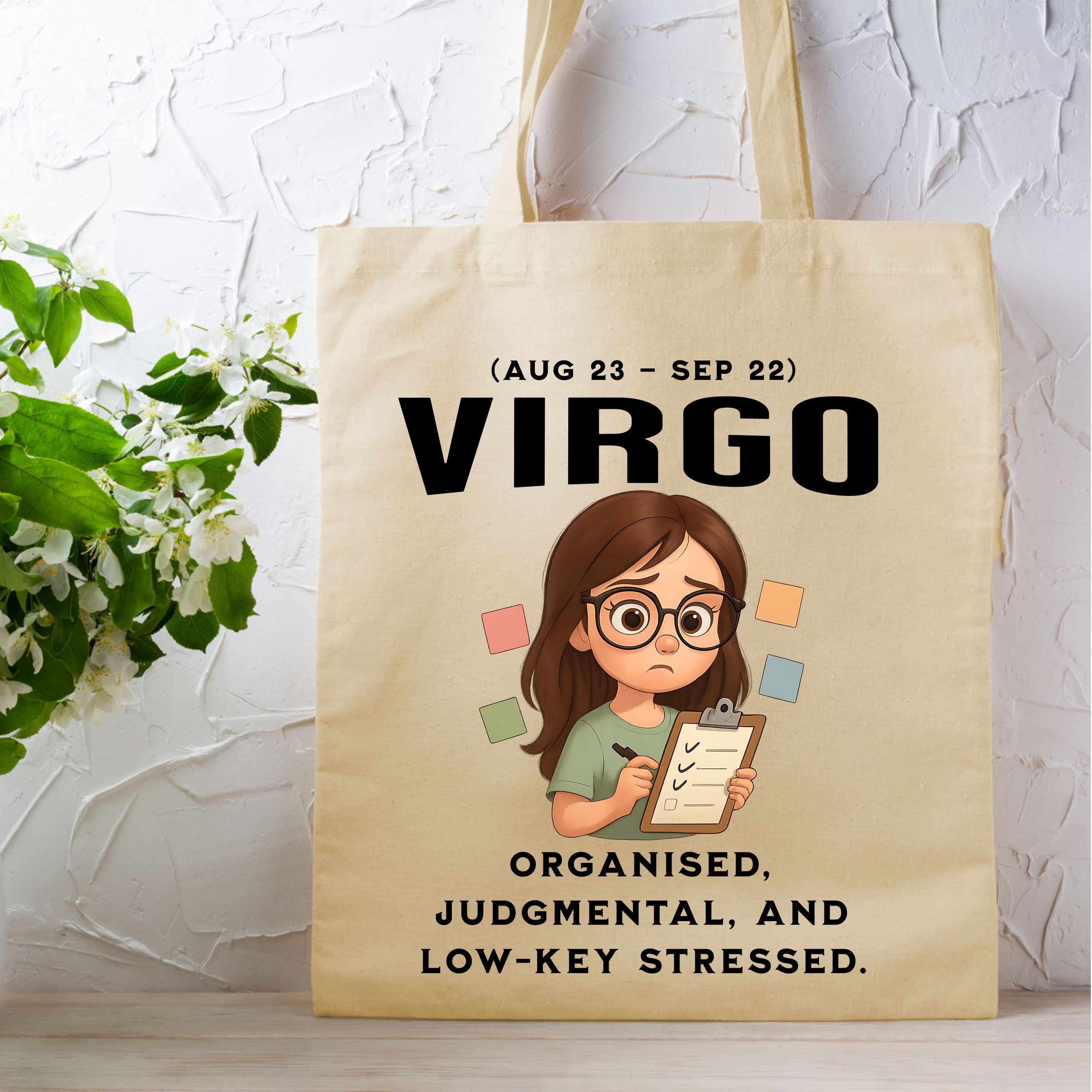 Virgo Zodiac Tote Bag – Funny Astrology Star Sign Gift (Aug 23 – Sep 22) - Image 14