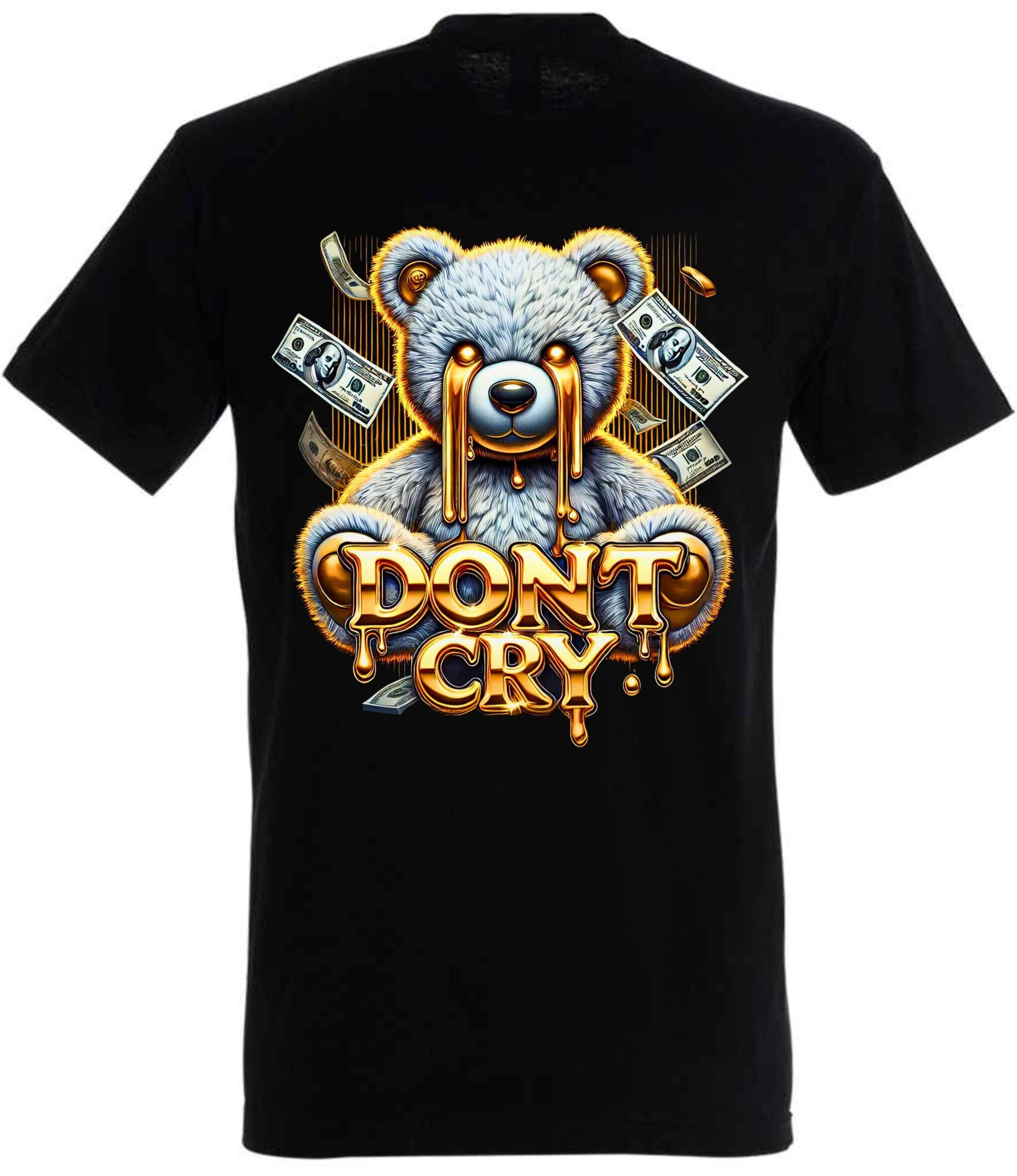Don’t Cry Money Bear T-Shirt - Image 3