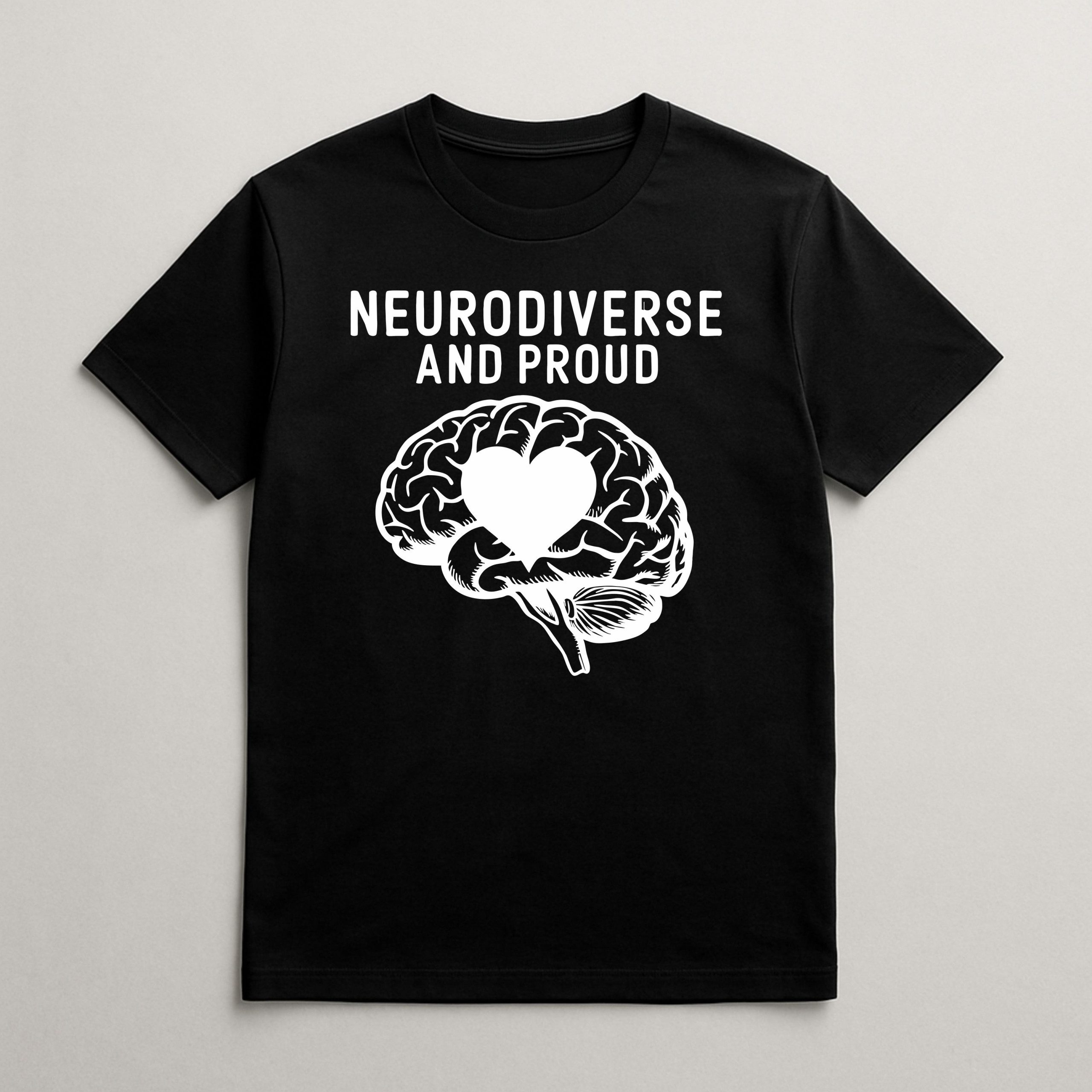 Neurodiverse and Proud Brain Design T-Shirt - Image 10