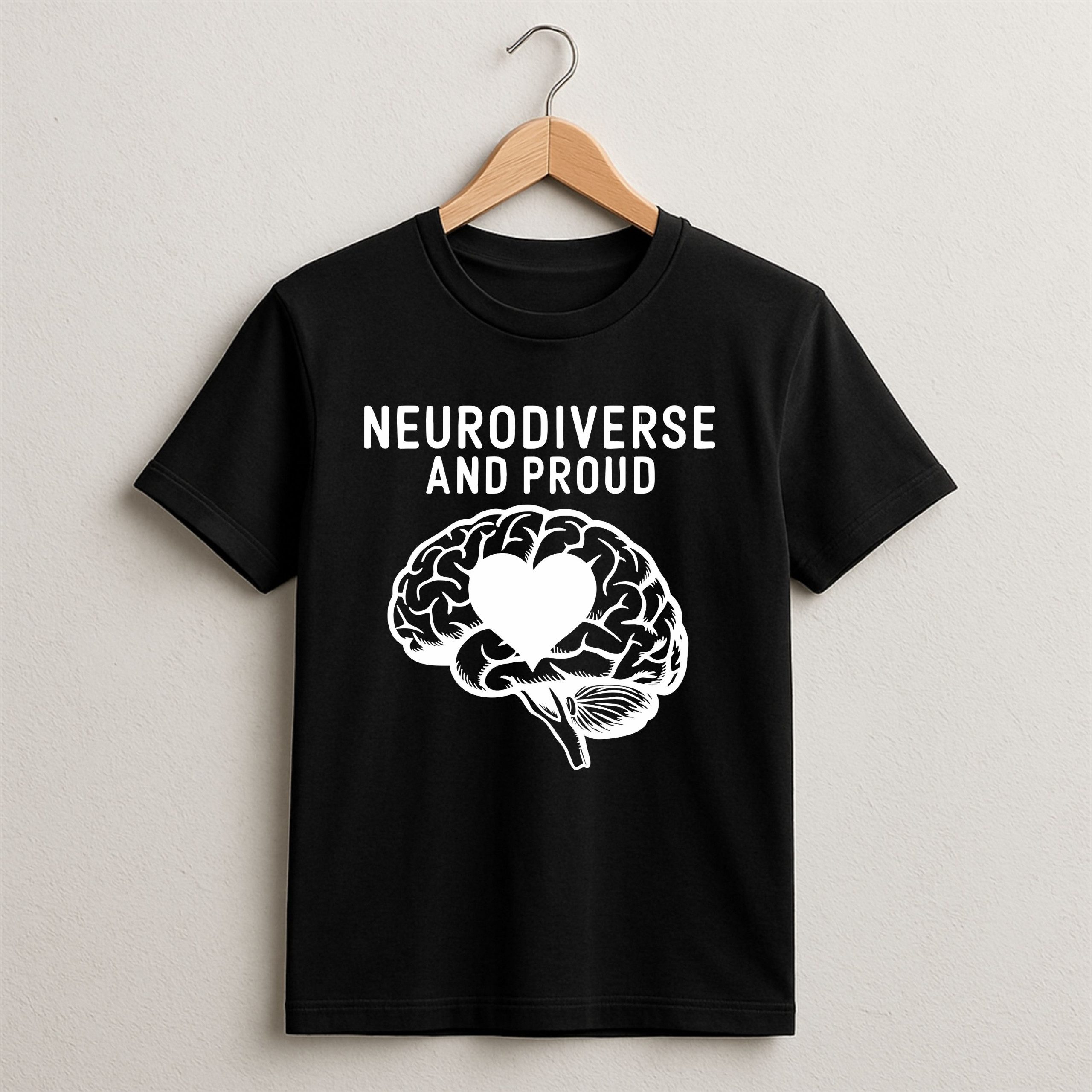Neurodiverse and Proud Brain Design T-Shirt - Image 11