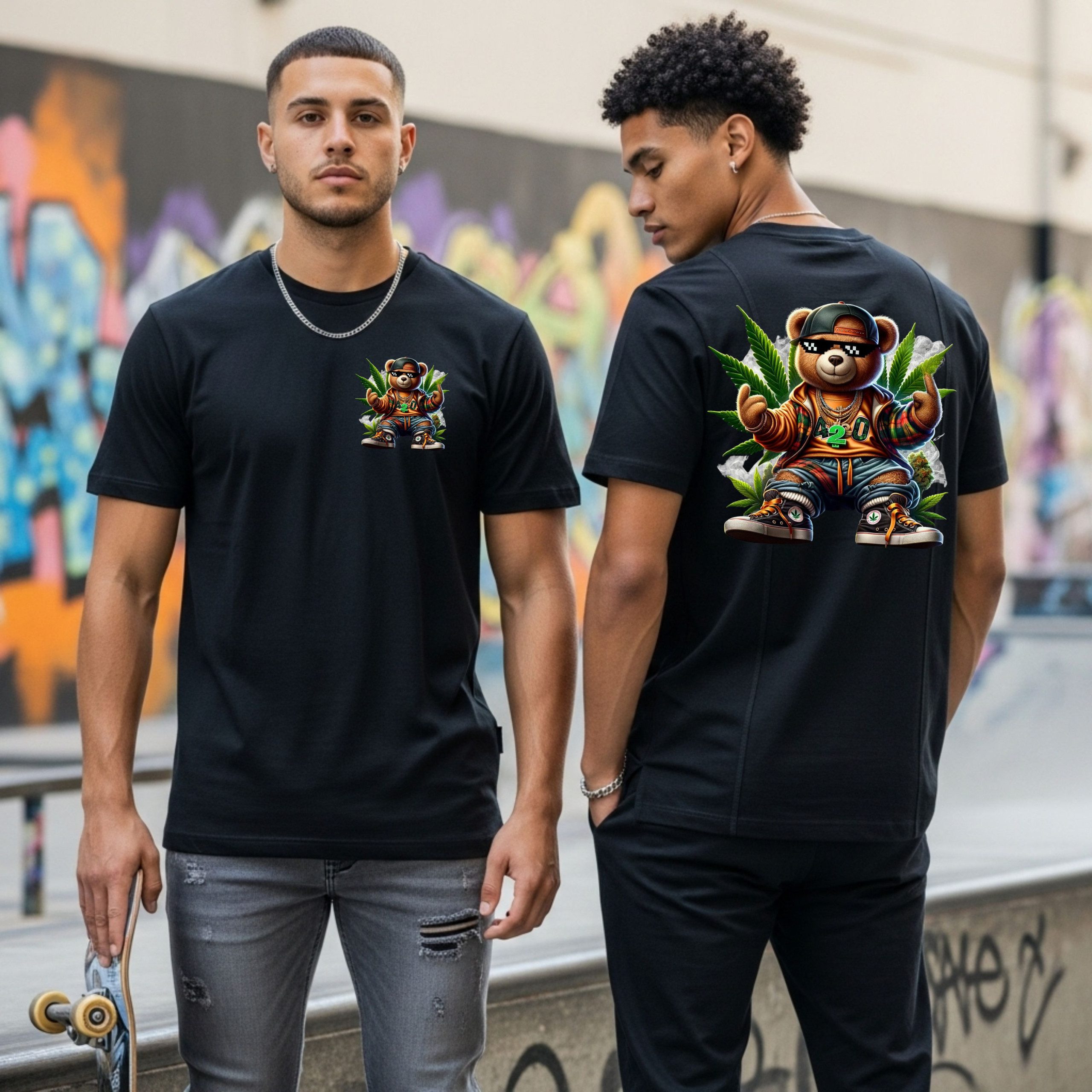 420 Cool Gangsta Bear T-Shirt - Image 9
