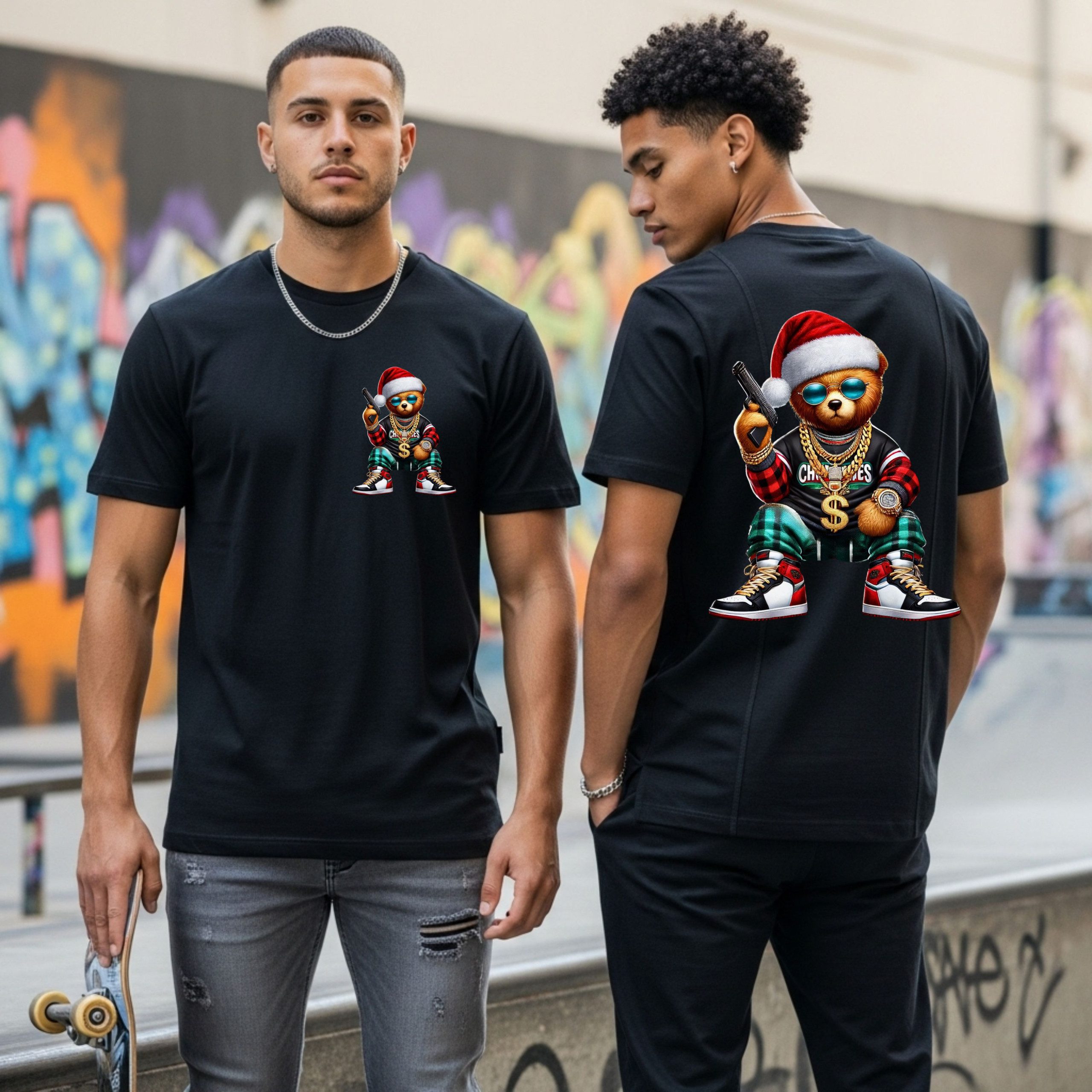 Christmas Teddy Bear T-Shirt - Image 8