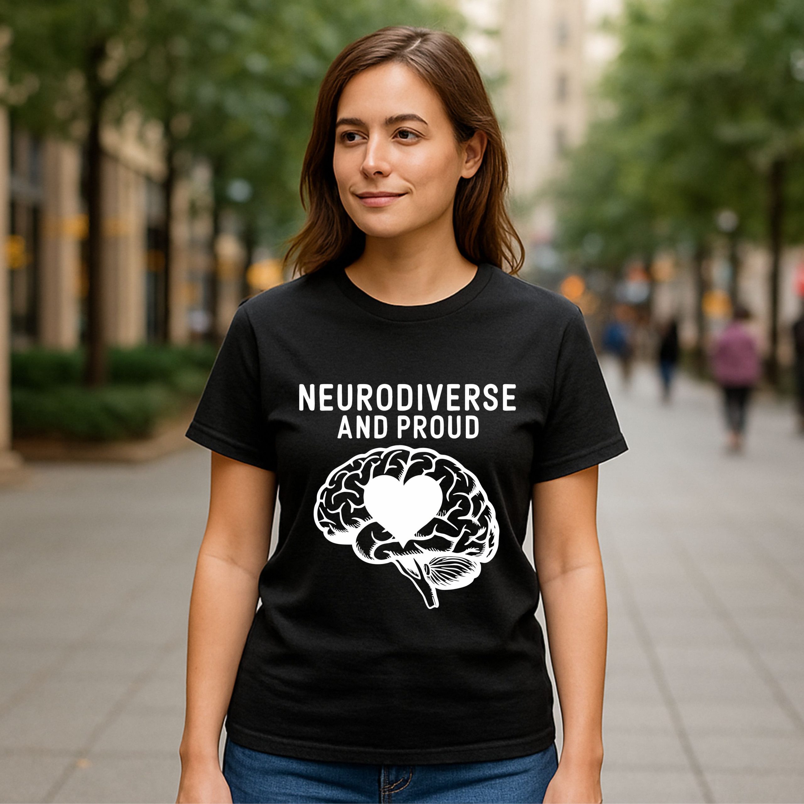 Neurodiverse and Proud Brain Design T-Shirt - Image 12