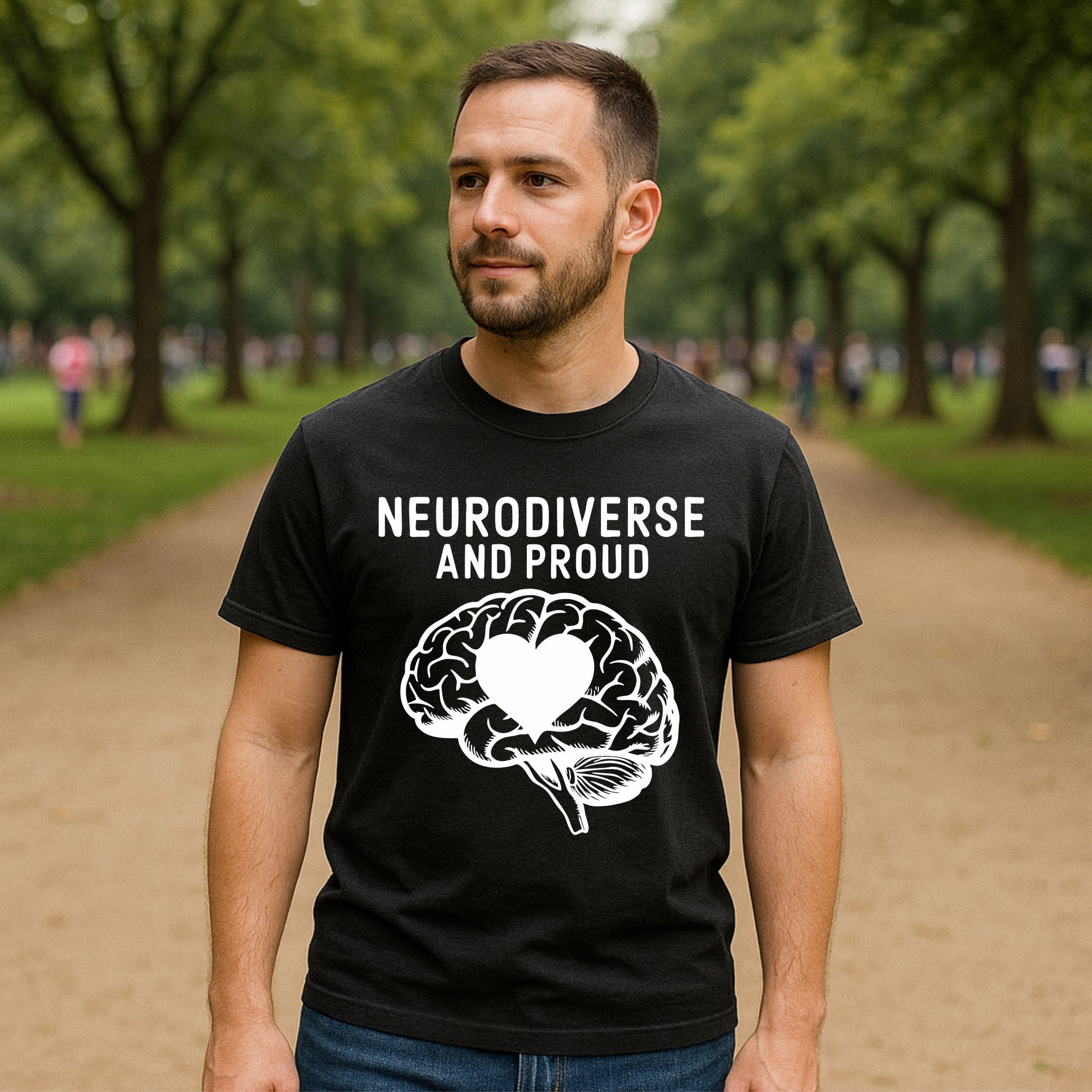 Neurodiverse and Proud Brain Design T-Shirt - Image 13