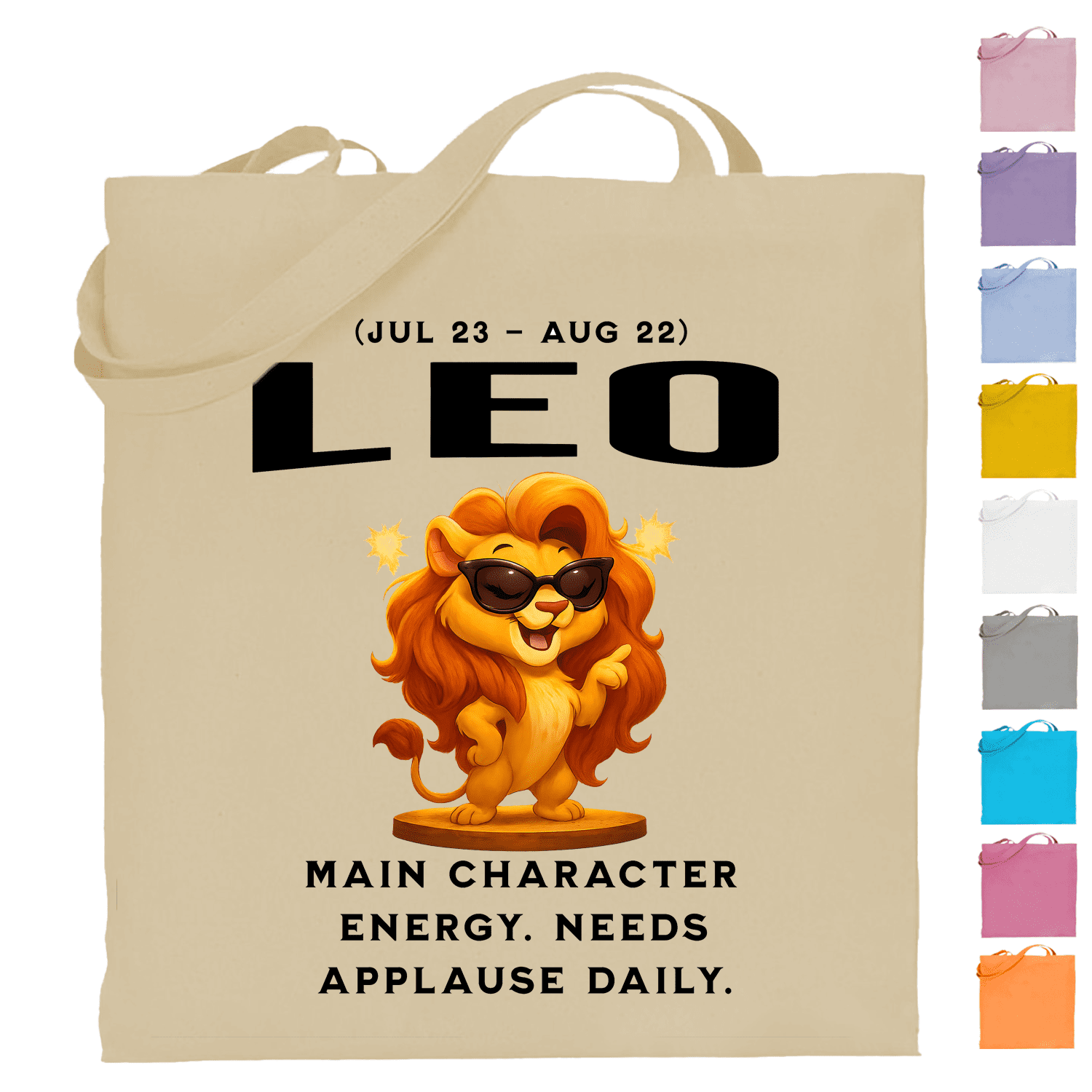 Leo Zodiac Tote Bag – Funny Astrology Star Sign Gift (Jul 23 – Aug 22)