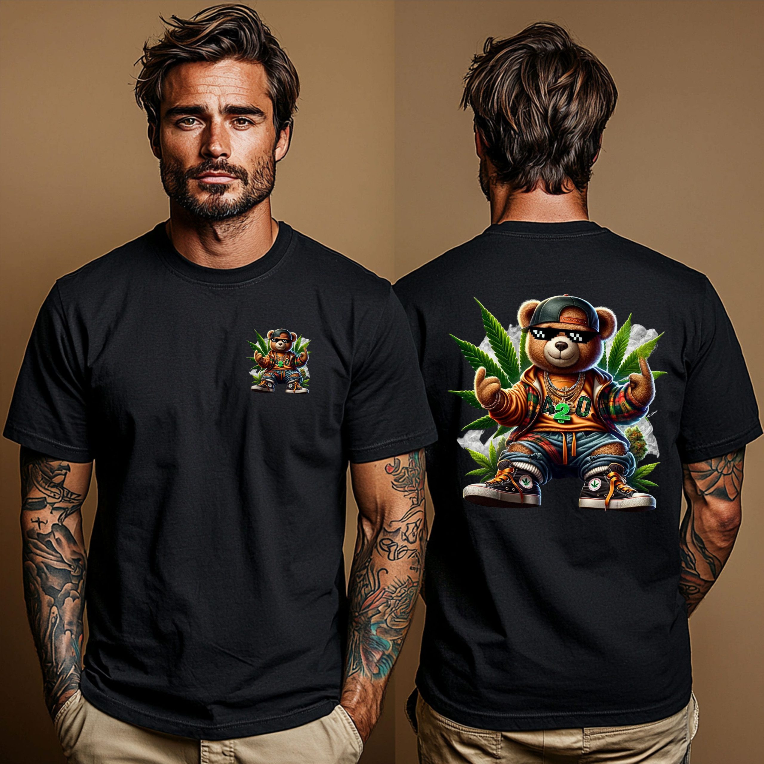420 Cool Gangsta Bear T-Shirt - Image 6