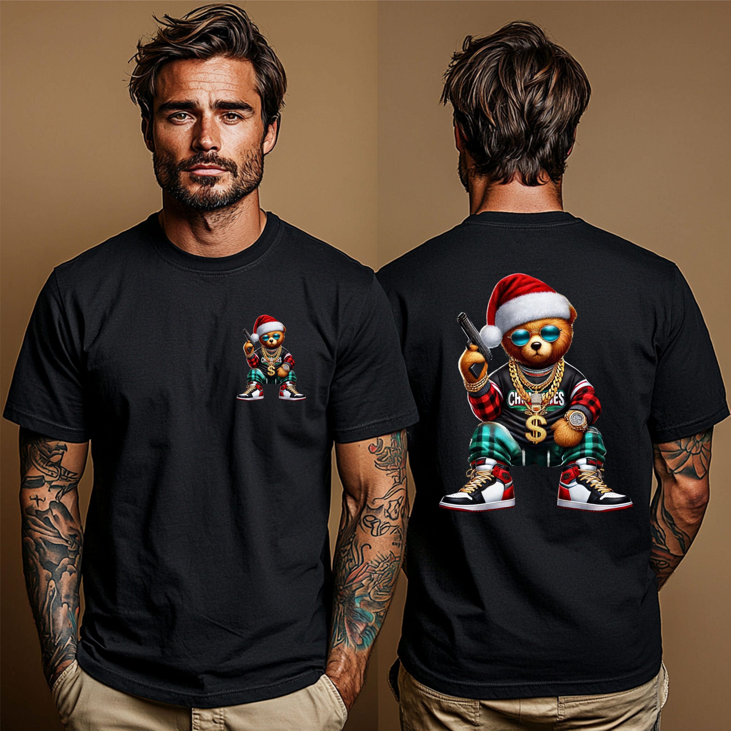 Christmas Teddy Bear T-Shirt - Image 9