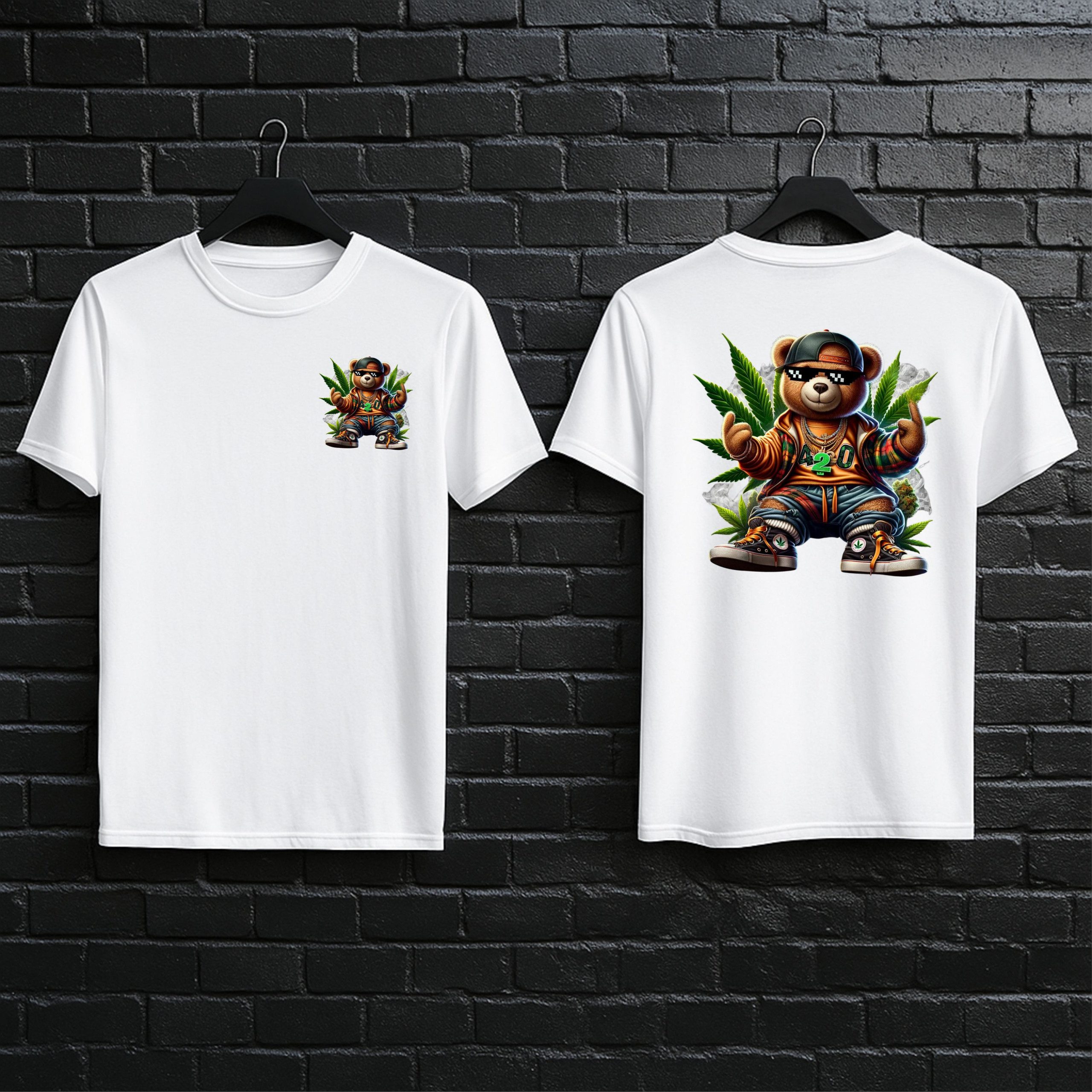 420 Cool Gangsta Bear T-Shirt - Image 10