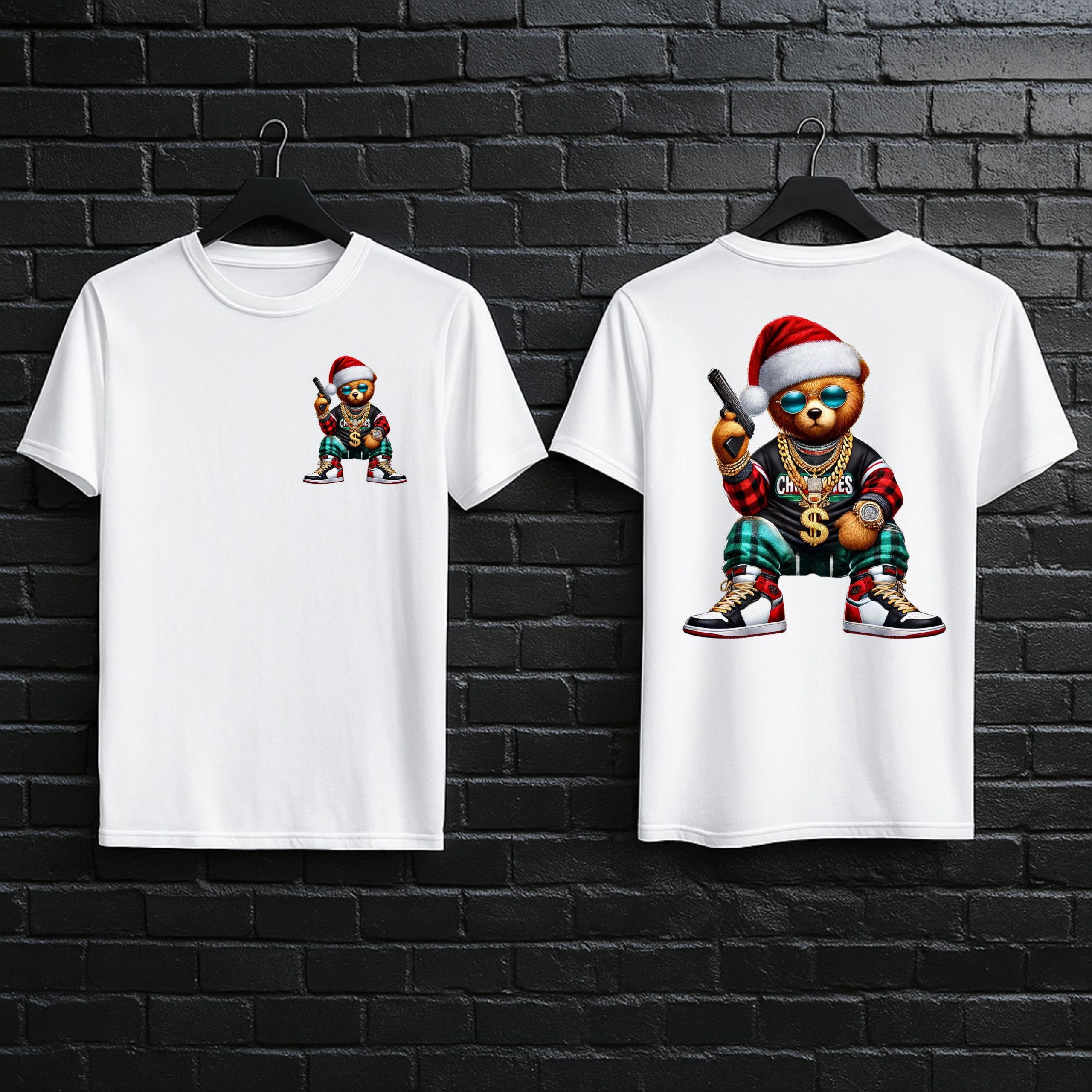 Christmas Teddy Bear T-Shirt - Image 7