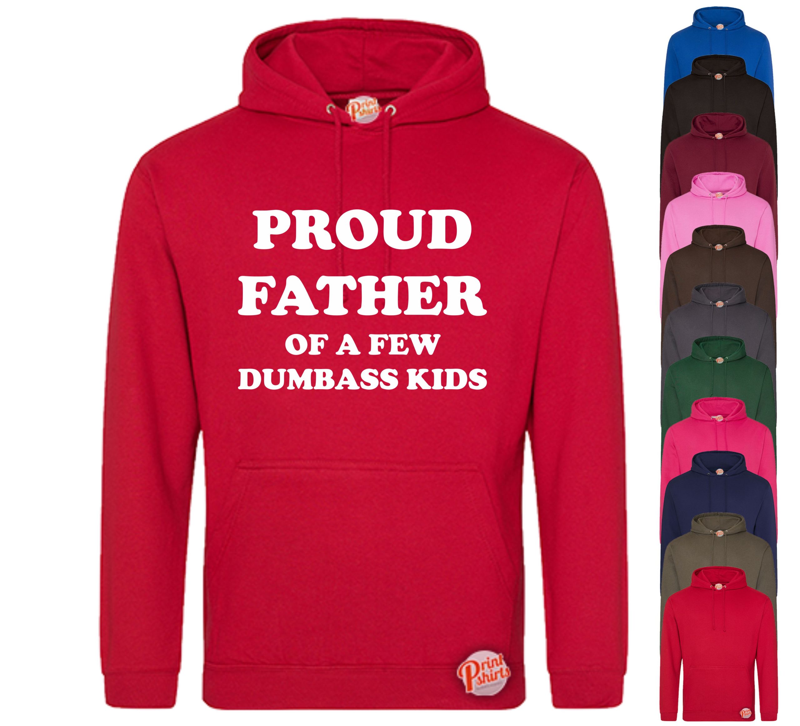 Proud father of a few dumbass kids hoodie for men
