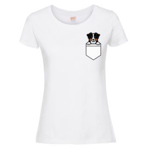 (Ladies) Aussie Dog Pocket T-shirt