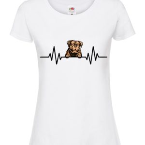 (Ladies) De Bordeaux Dog Heartbeat T-Shirt