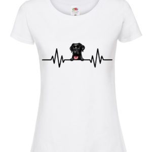(Ladies) Labrador Dog Heartbeat T-Shirt