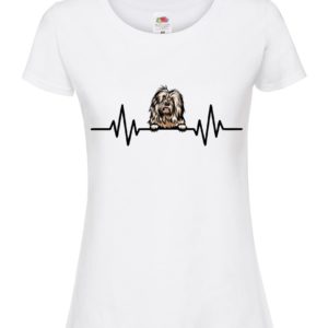 (Ladies) Sheepdog Dog Heartbeat T-Shirt