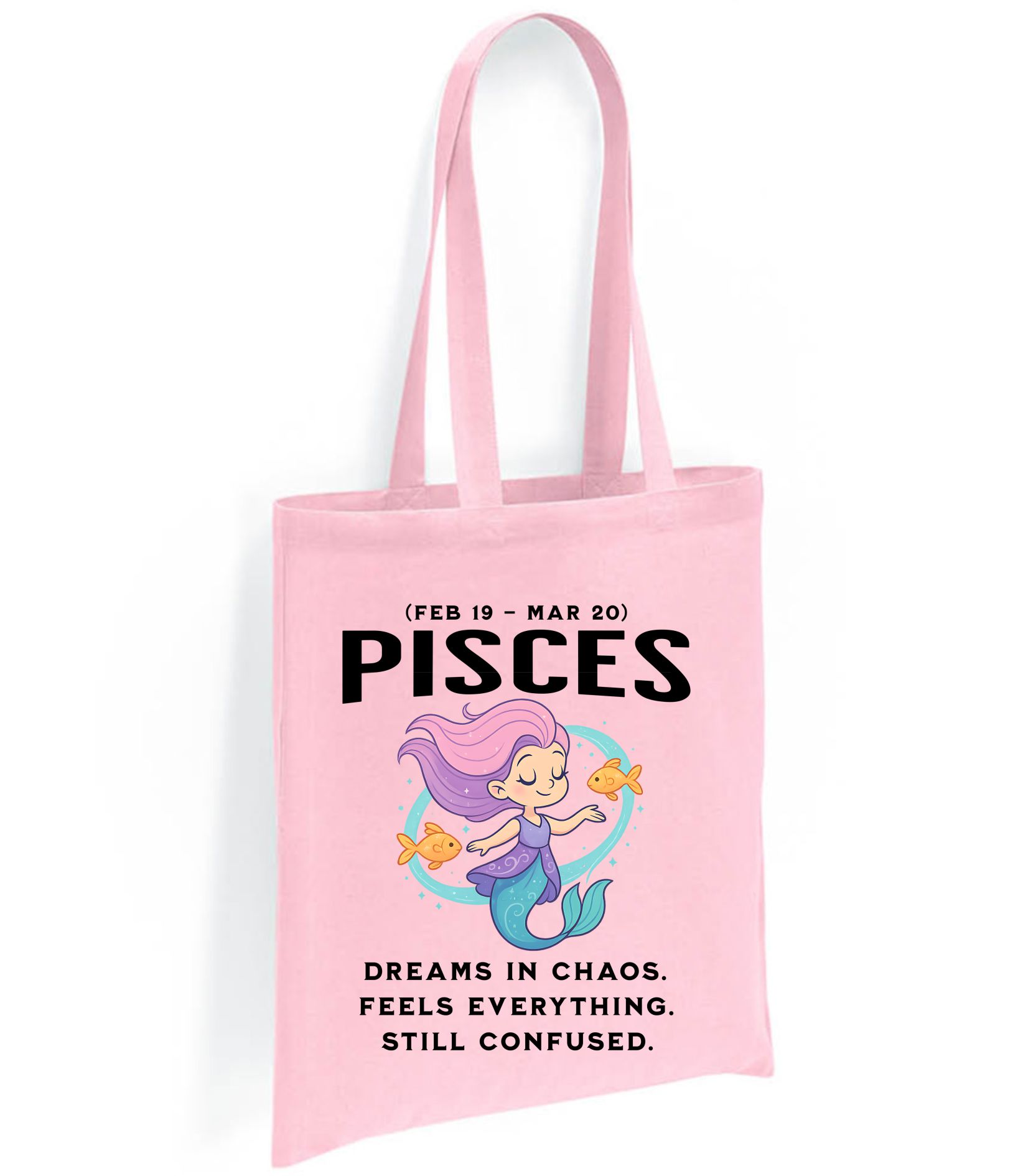 Pisces Zodiac Tote Bag – Funny Astrology Star Sign Gift (Feb 19 – Mar 20) - Image 9