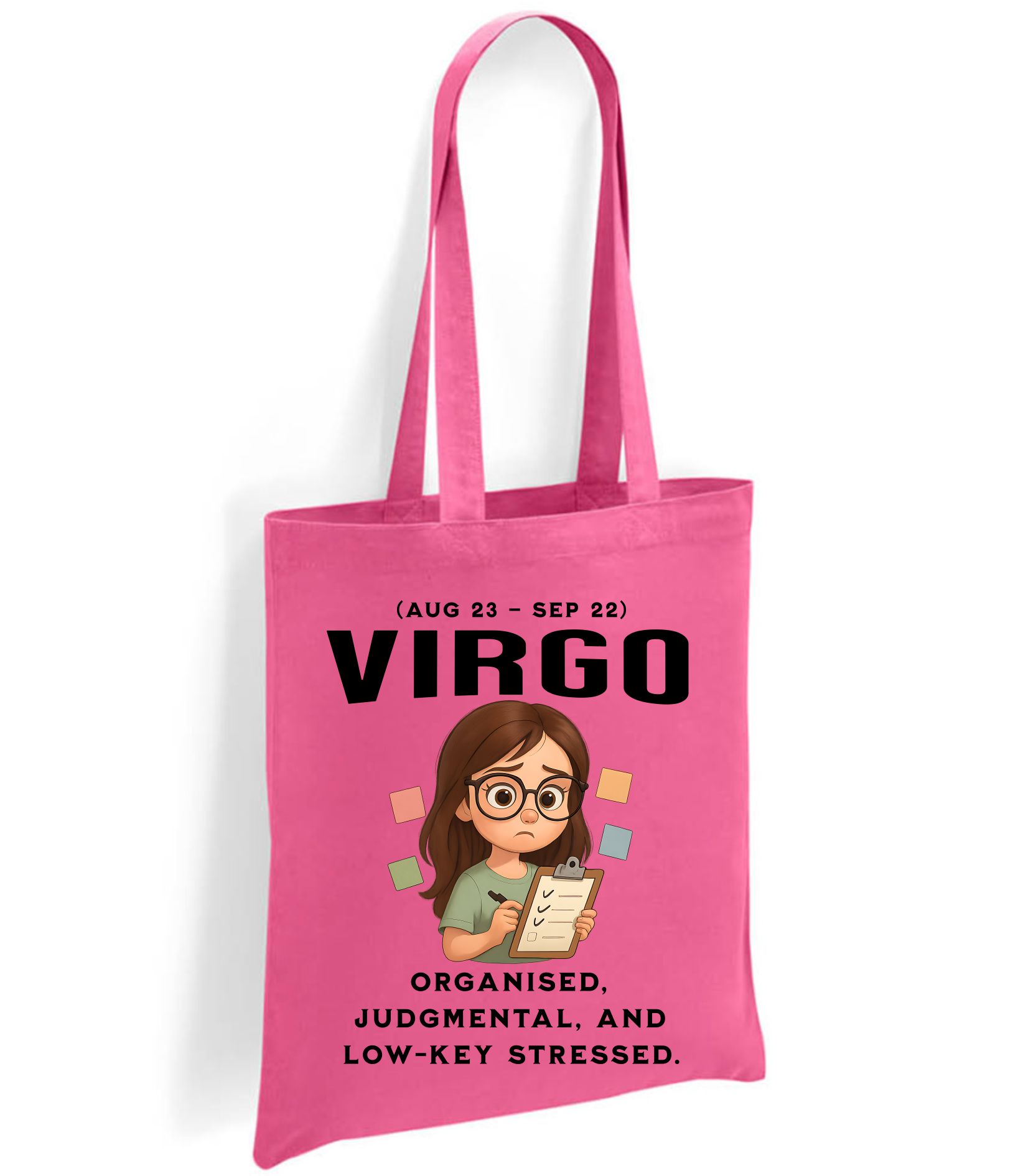 Virgo Zodiac Tote Bag – Funny Astrology Star Sign Gift (Aug 23 – Sep 22) - Image 3