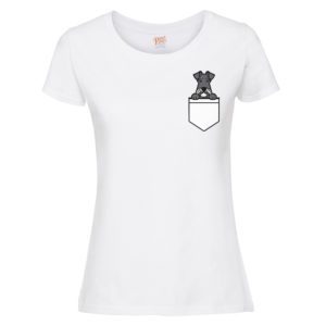 (Ladies) Schnauzer dog pocket t-shirt