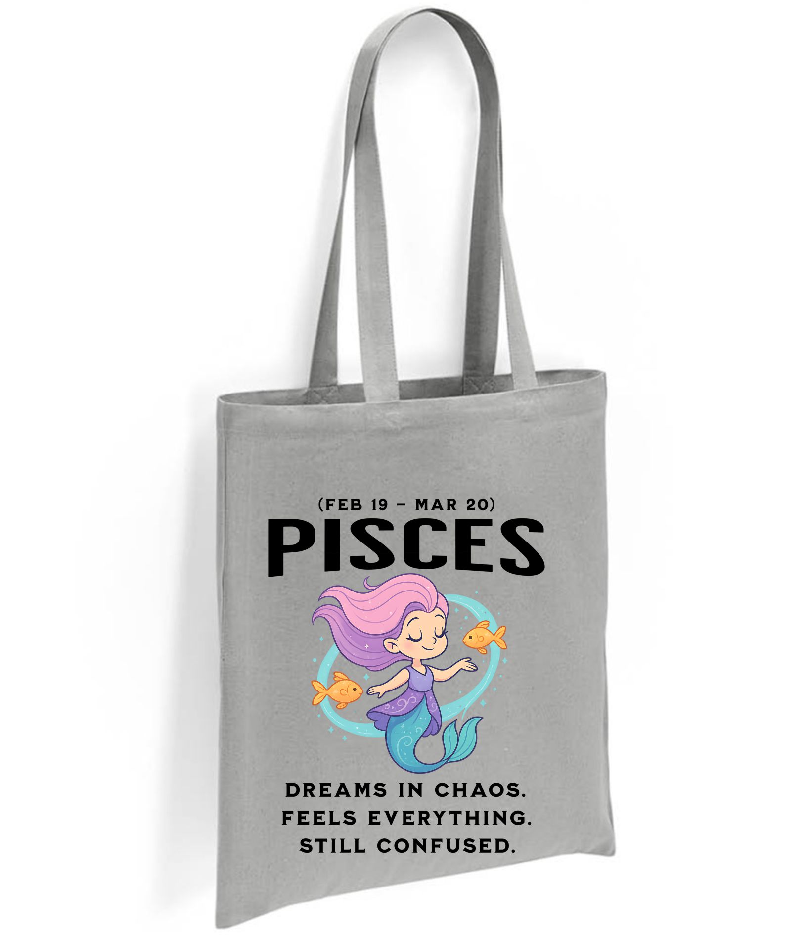 Pisces Zodiac Tote Bag – Funny Astrology Star Sign Gift (Feb 19 – Mar 20) - Image 8