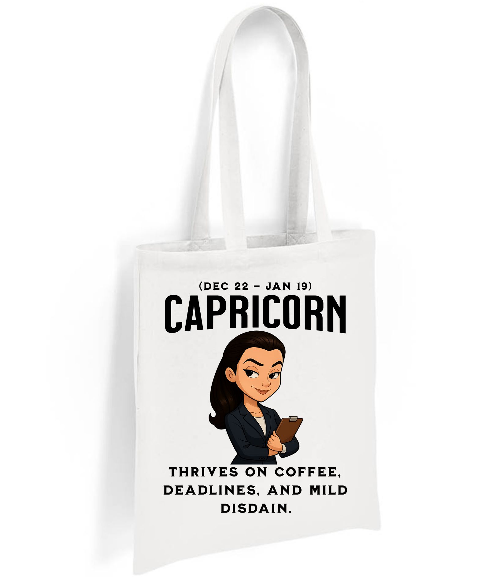 Capricorn Zodiac Tote Bag – Funny Astrology Star Sign Gift (Dec 22 – Jan 19) - Image 10